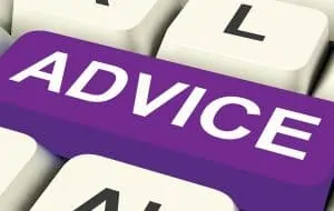 keyboard with advice button